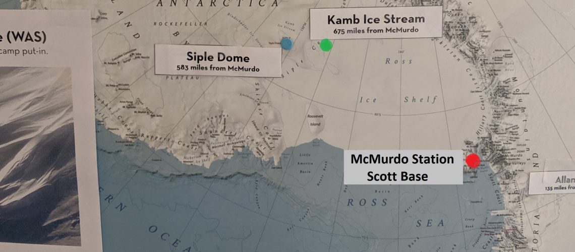 Ross Ice shelf map with deep field sites_MCM